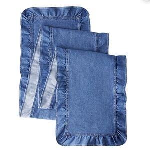 New The Pioneer Woman Denim Ruffle Table Runner